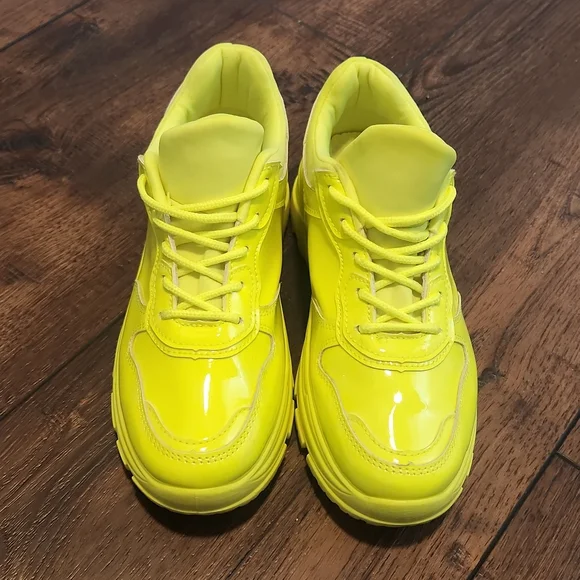 Chunky Lug Neon Sneakers - Picture 3 of 16